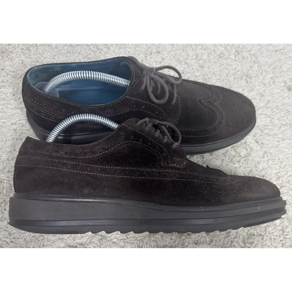 Skechers Mark Nason Brown Suede Wingtip Oxford Shoes Sz 9 Comfort Modern Preppy
